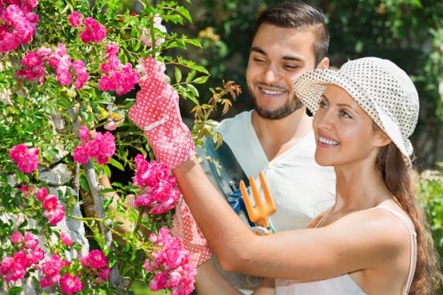 Waste removal and site safety during landscaping work
