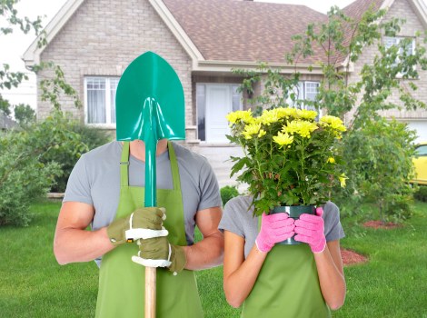 A professional landscaping team maintaining a safe and organised worksite